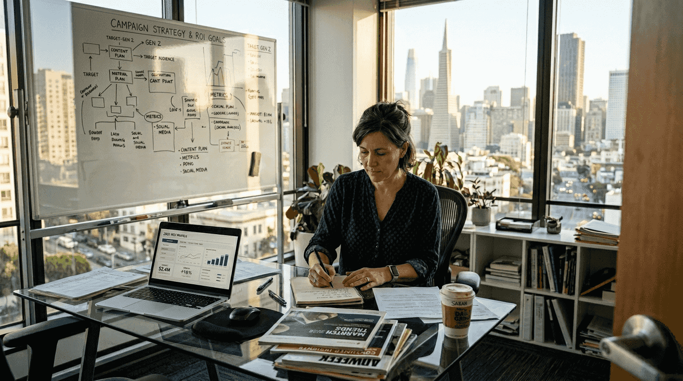 AI marketing metrics dashboard analysis