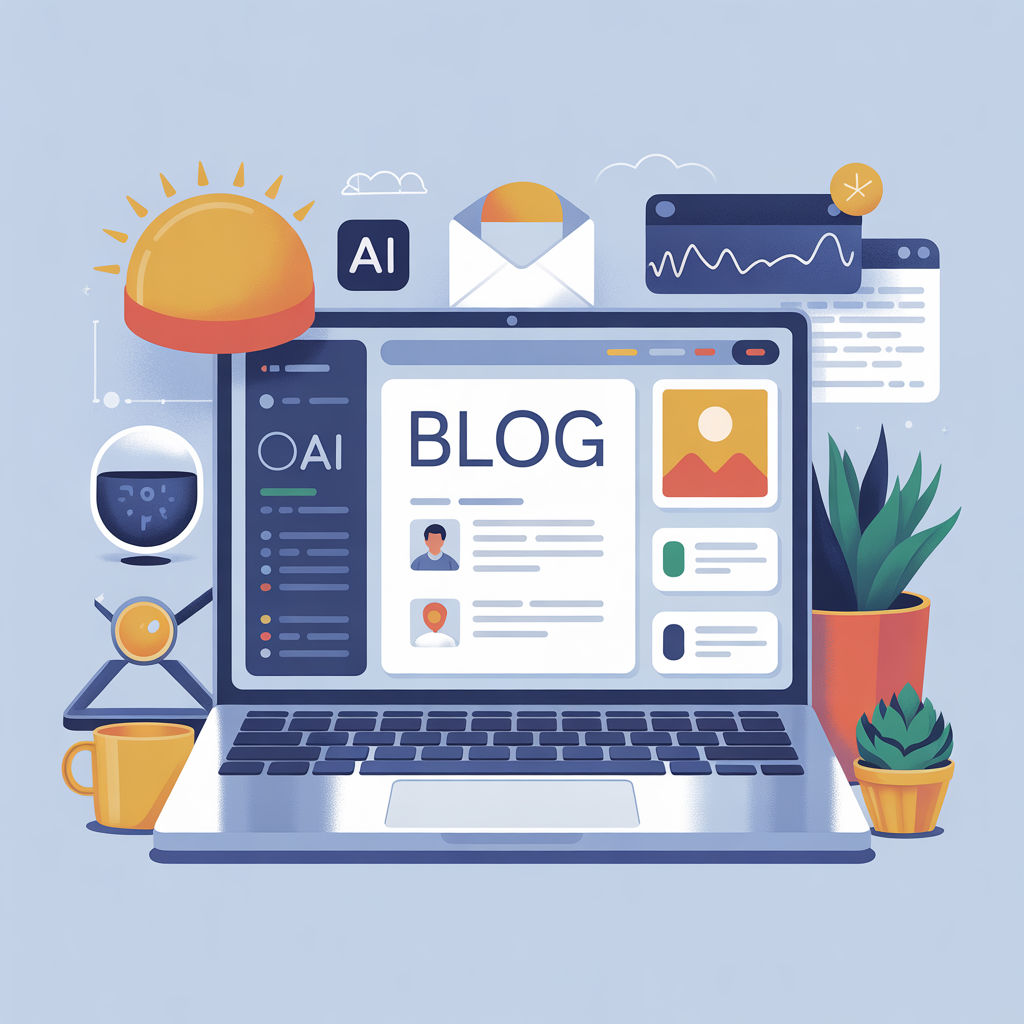 AI tools for bloggers illustration