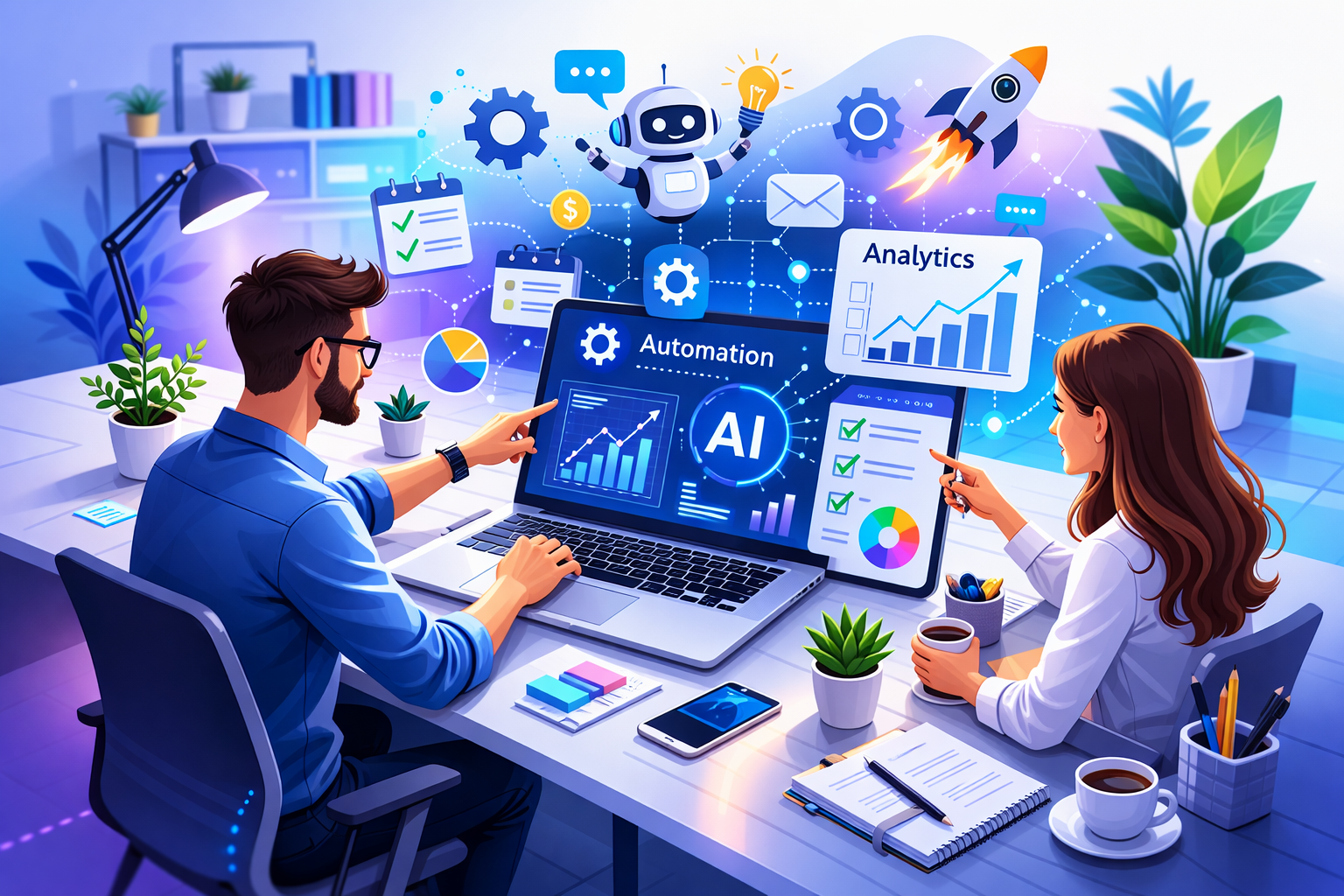 AI tools helping startups automate marketing productivity and workflows