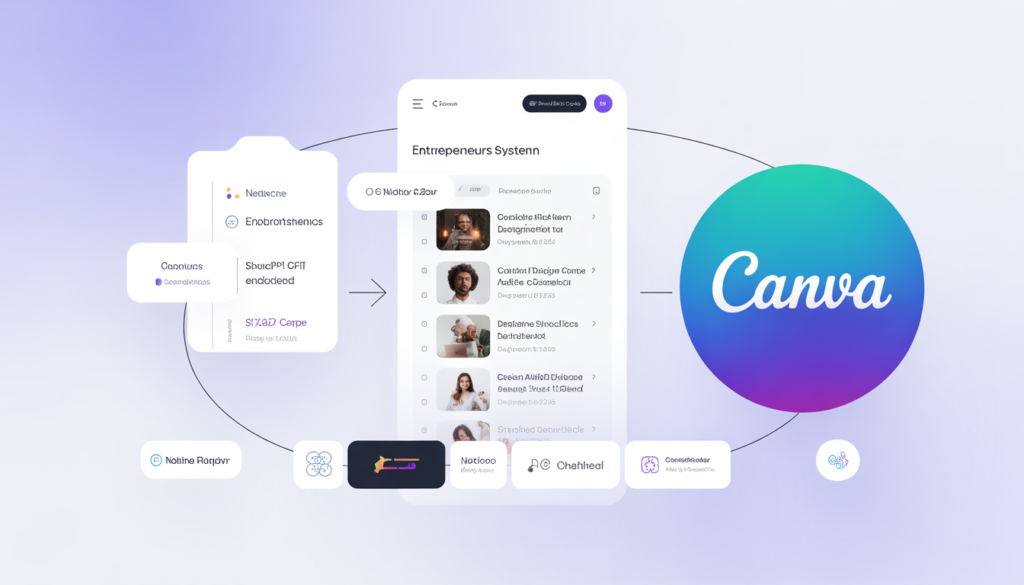 AI tools for entrepreneurs workflow using ChatGPT Notion Canva and Jasper